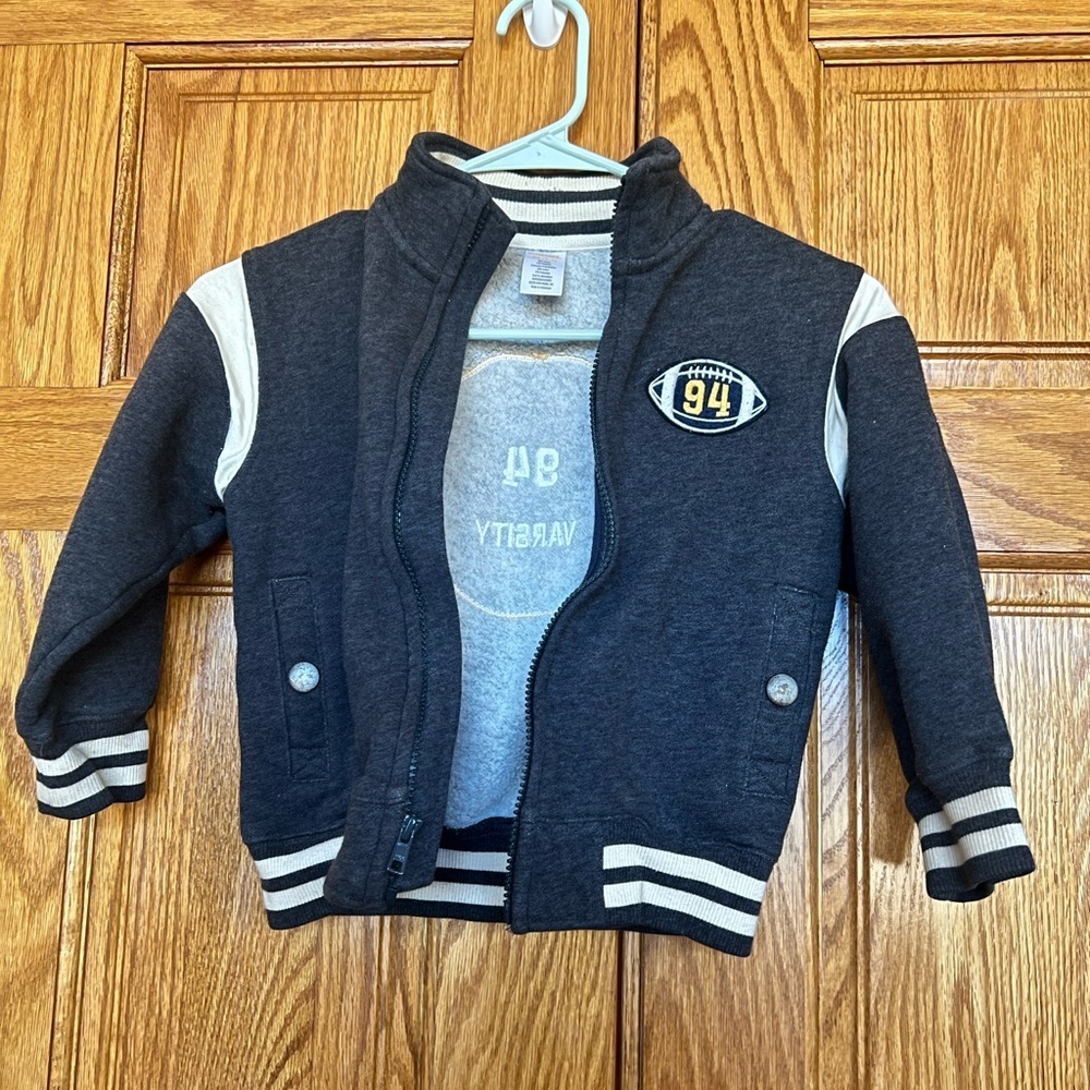 Gymboree - Black and White Varsity Sweatshirt